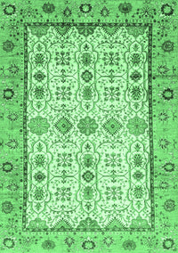 Abstract Emerald Green Modern Rug, abs3102emgrn