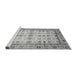 Sideview of Machine Washable Abstract Gray Modern Rug, wshabs3102gry