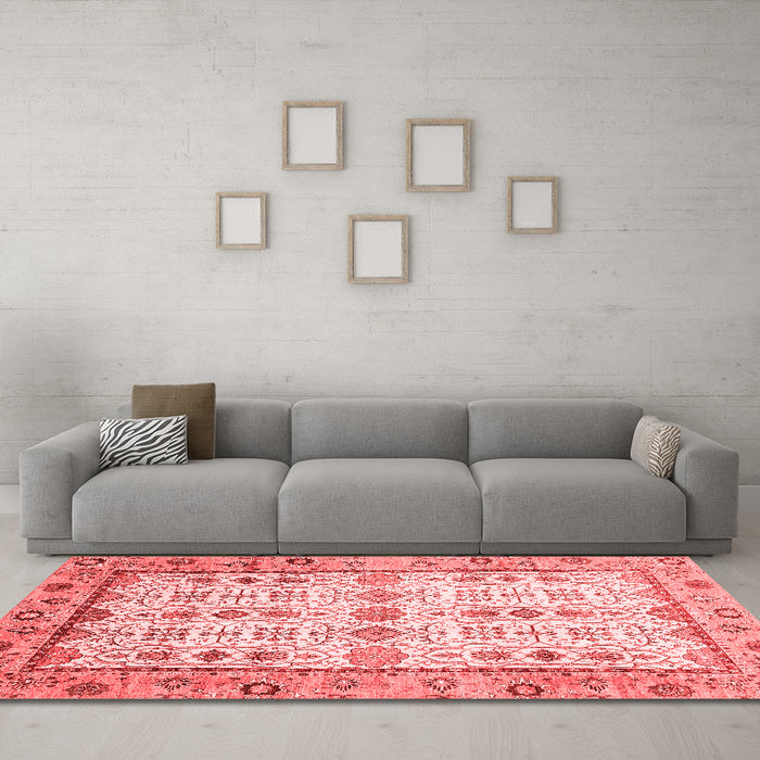 Modern Red Washable Rugs