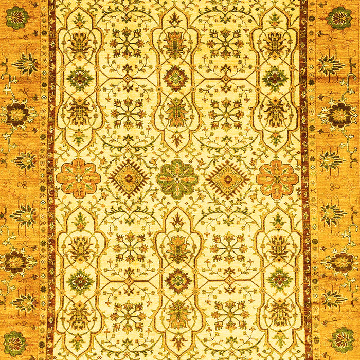 Abstract Yellow Modern Rug, abs3102yw