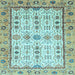 Square Machine Washable Abstract Light Blue Modern Rug, wshabs3102lblu