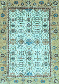 Abstract Light Blue Modern Rug, abs3102lblu