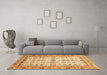 Machine Washable Abstract Brown Modern Rug in a Living Room,, wshabs3102brn