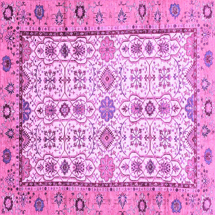 Square Machine Washable Abstract Purple Modern Area Rugs, wshabs3102pur