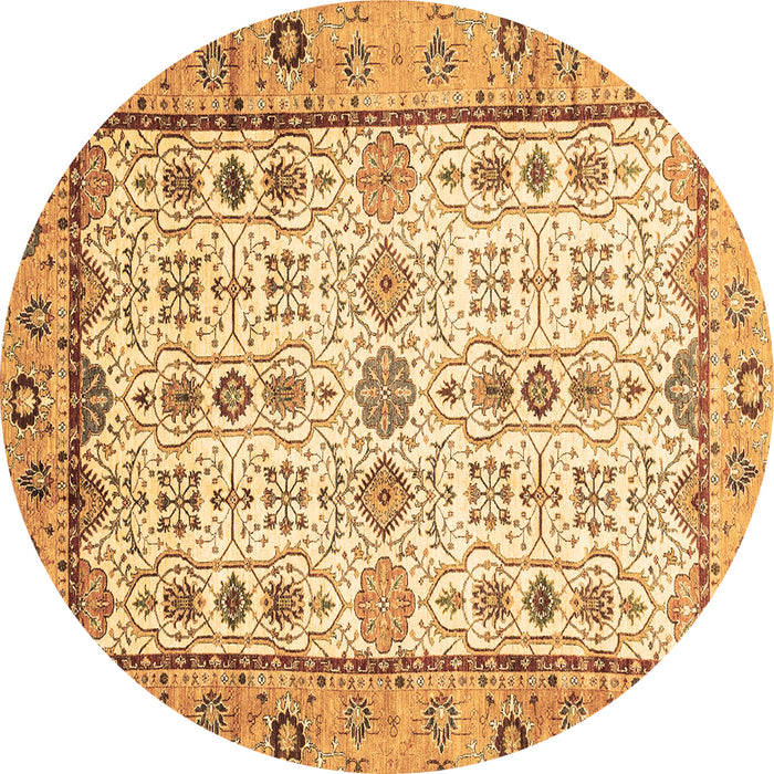 Round Machine Washable Abstract Brown Modern Rug, wshabs3102brn