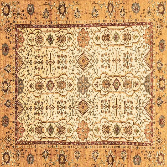 Square Abstract Brown Modern Rug, abs3102brn