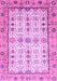 Machine Washable Abstract Purple Modern Area Rugs, wshabs3102pur