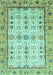 Machine Washable Abstract Turquoise Modern Area Rugs, wshabs3102turq