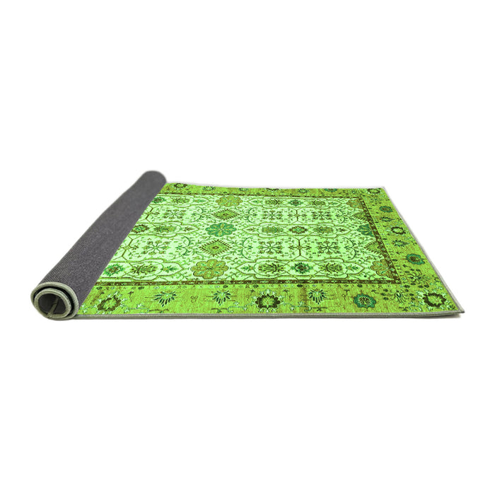Sideview of Abstract Green Modern Rug, abs3102grn