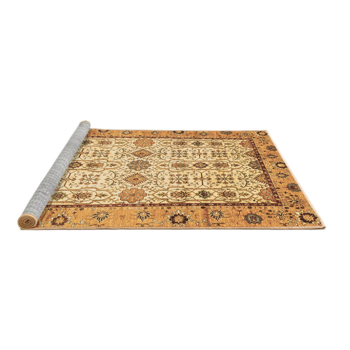 Sideview of Machine Washable Abstract Brown Modern Rug, wshabs3102brn