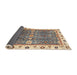 Sideview of Abstract Coffee Brown Oriental Rug, abs3103