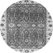 Round Oriental Gray Traditional Rug, abs3103gry