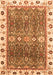 Machine Washable Oriental Orange Traditional Area Rugs, wshabs3103org