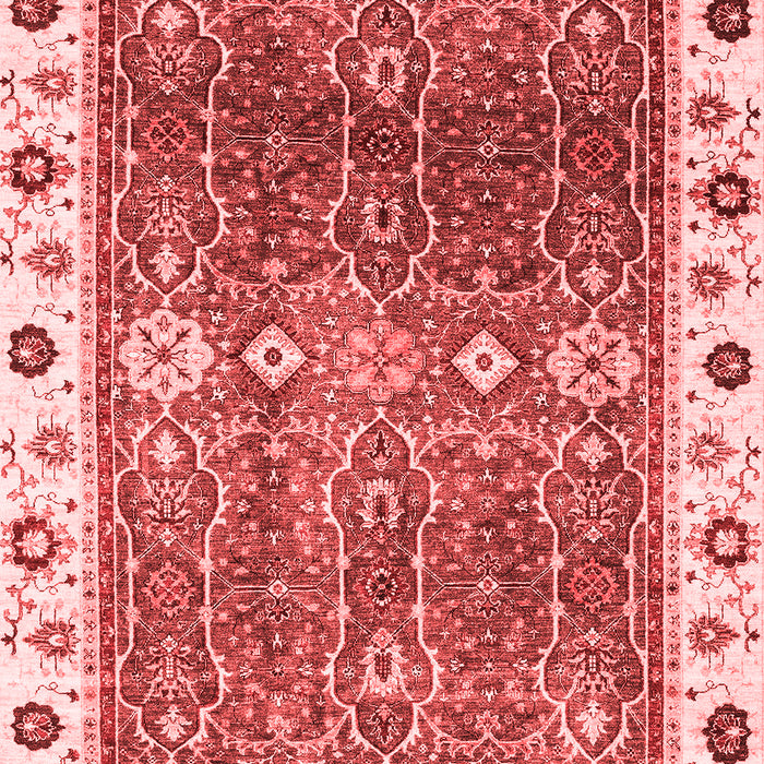 Machine Washable Oriental Red Traditional Rug, wshabs3103red