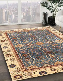 Machine Washable Abstract Coffee Brown Rug in a Family Room, wshabs3103