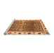 Sideview of Machine Washable Oriental Orange Traditional Area Rugs, wshabs3103org