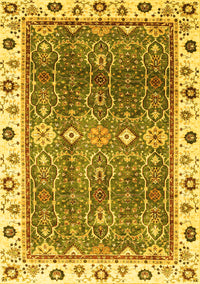 Oriental Yellow Traditional Rug, abs3103yw