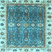 Square Oriental Light Blue Traditional Rug, abs3103lblu