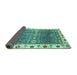 Sideview of Oriental Turquoise Traditional Rug, abs3103turq