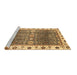 Sideview of Machine Washable Oriental Brown Traditional Rug, wshabs3103brn