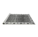 Sideview of Machine Washable Oriental Gray Traditional Rug, wshabs3103gry