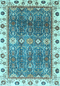 Oriental Light Blue Traditional Rug, abs3103lblu