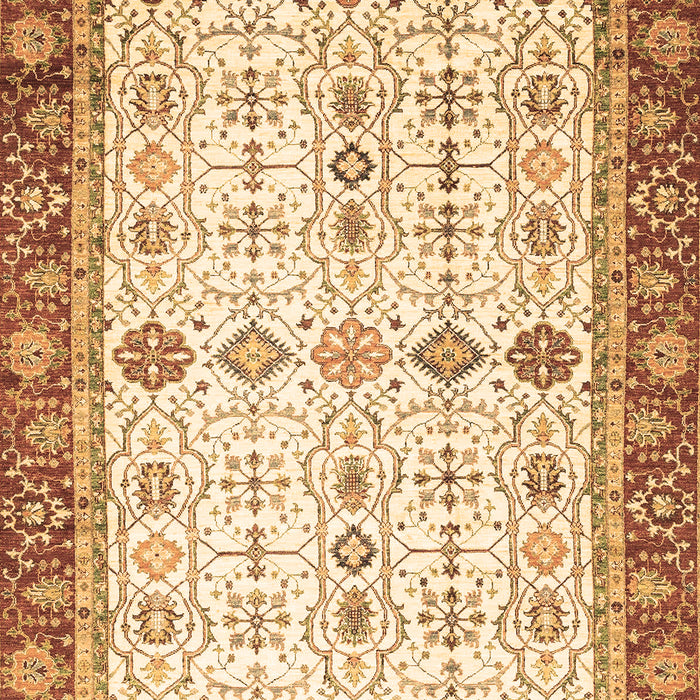 Machine Washable Oriental Brown Traditional Rug, wshabs3104brn