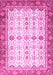 Machine Washable Oriental Pink Traditional Rug, wshabs3104pnk