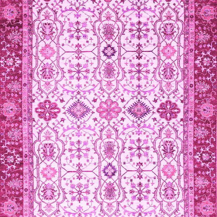 Machine Washable Oriental Pink Traditional Rug, wshabs3104pnk