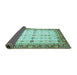 Sideview of Oriental Turquoise Traditional Rug, abs3104turq