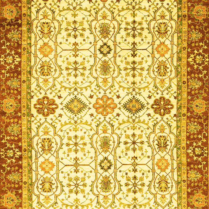 Oriental Yellow Traditional Rug, abs3104yw