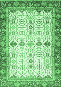 Oriental Emerald Green Traditional Rug, abs3104emgrn