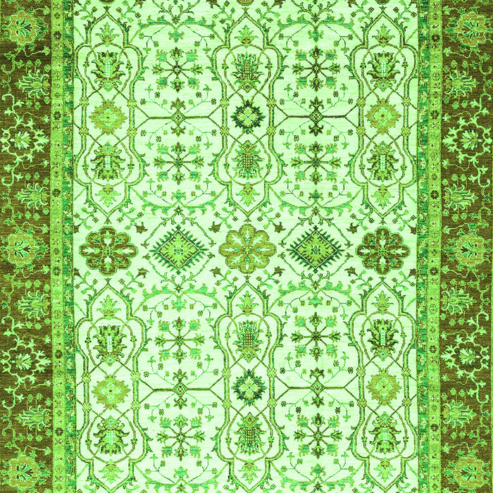 Machine Washable Oriental Green Traditional Area Rugs, wshabs3104grn