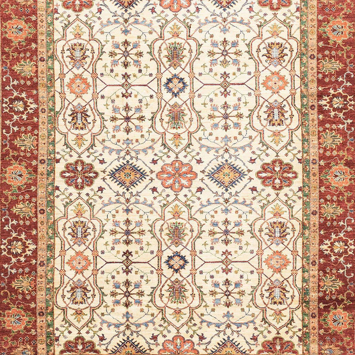 Machine Washable Abstract Red Rug, wshabs3104