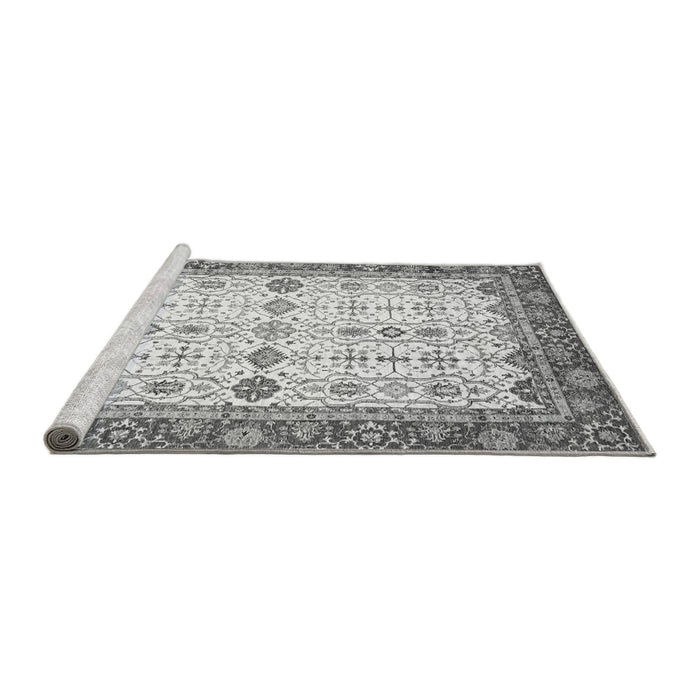 Sideview of Machine Washable Oriental Gray Traditional Rug, wshabs3104gry