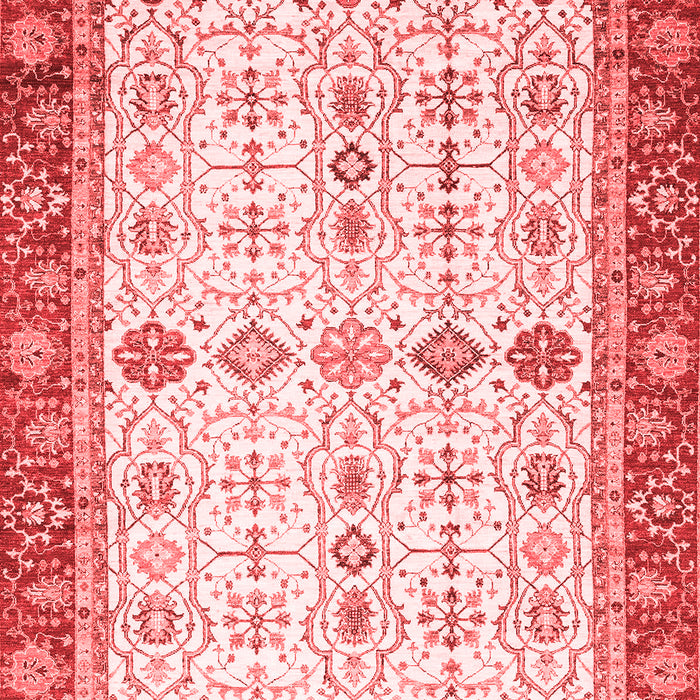 Machine Washable Oriental Red Traditional Rug, wshabs3104red