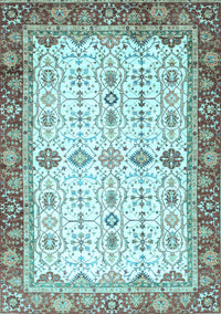 Oriental Light Blue Traditional Rug, abs3104lblu