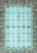 Machine Washable Oriental Light Blue Traditional Rug, wshabs3104lblu