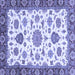 Square Oriental Blue Traditional Rug, abs3105blu