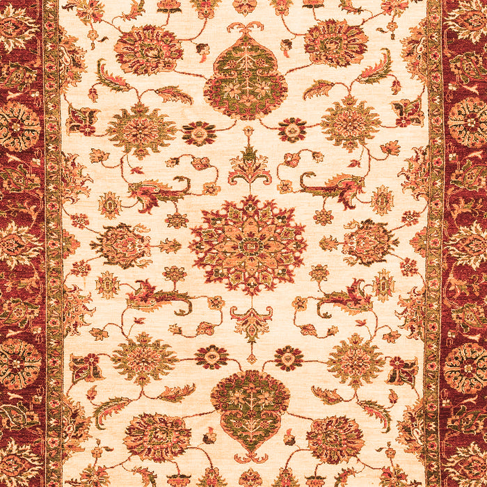 Machine Washable Oriental Orange Traditional Area Rugs, wshabs3105org