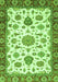 Machine Washable Oriental Green Traditional Area Rugs, wshabs3105grn