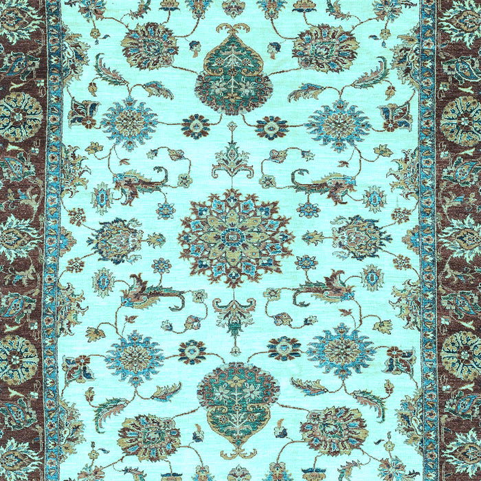 Oriental Light Blue Traditional Rug, abs3105lblu