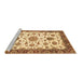 Sideview of Machine Washable Oriental Brown Traditional Rug, wshabs3105brn