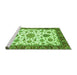 Sideview of Machine Washable Oriental Green Traditional Area Rugs, wshabs3105grn