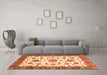 Machine Washable Oriental Orange Traditional Area Rugs in a Living Room, wshabs3105org