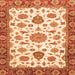 Square Oriental Orange Traditional Rug, abs3105org