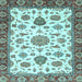 Square Oriental Light Blue Traditional Rug, abs3105lblu