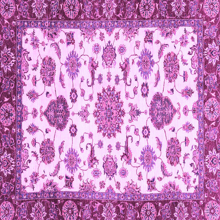 Square Machine Washable Oriental Purple Traditional Area Rugs, wshabs3105pur