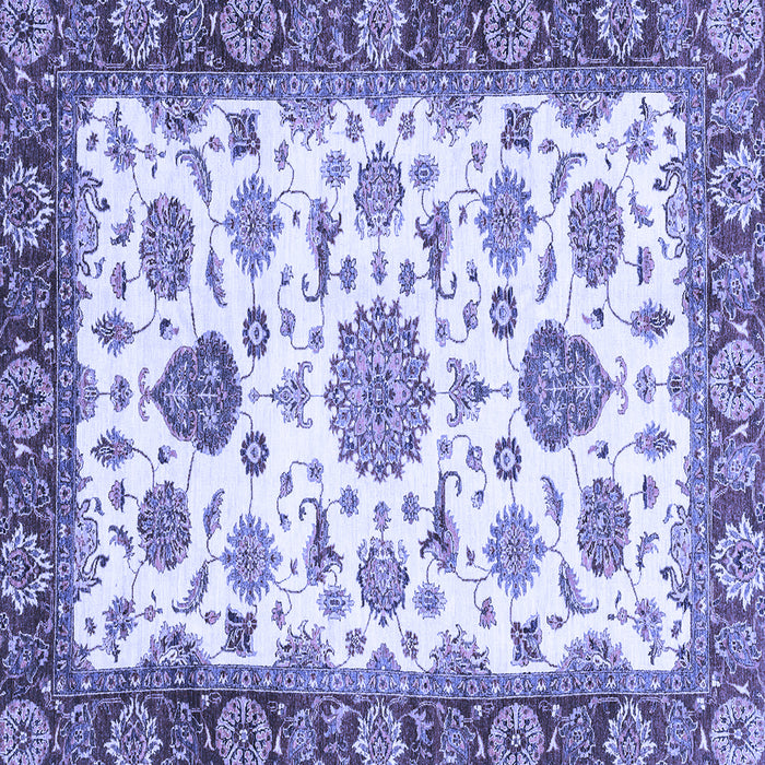 Square Machine Washable Oriental Blue Traditional Rug, wshabs3105blu