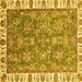 Square Abstract Yellow Modern Rug, abs3106yw